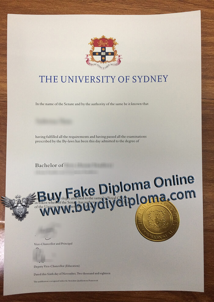 fake University of Sydney degree