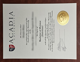 Acadia University diploma， Acadia University degree，