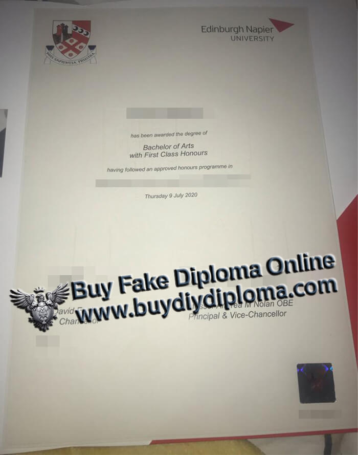 Edinburgh Napier University diploma