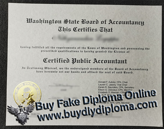  Washington CPA certificate