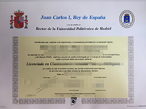 Universidad Politécnica de Madrid diploma