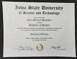 Fake Iowa State University Diploma