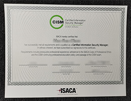 CISM Certificate