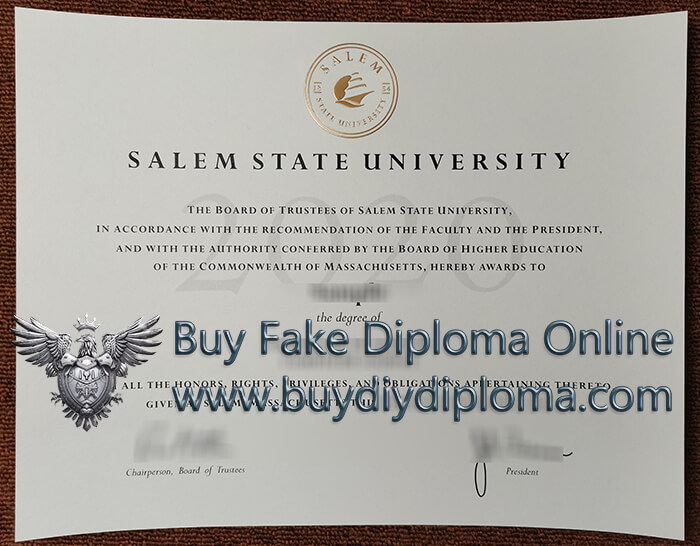 Salem State University diploma