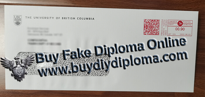 Realistic University of British Columbia Transcript Envelope