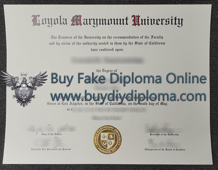  Loyola Marymount University Diploma