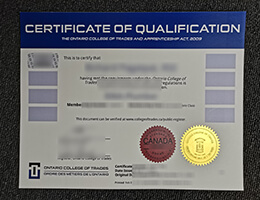 Ontario College of Trades diploma