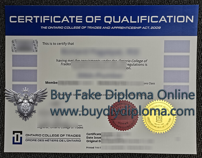 Ontario College of Trades diploma