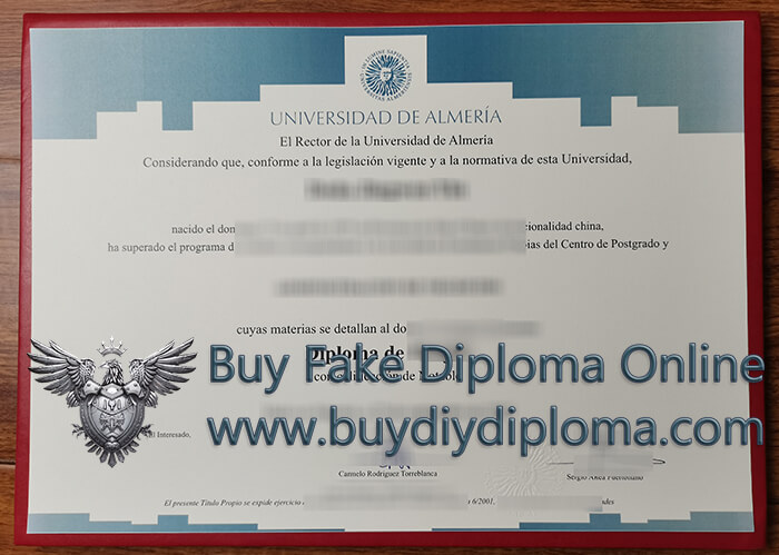  University of Almería diploma,  University of Almería  degree