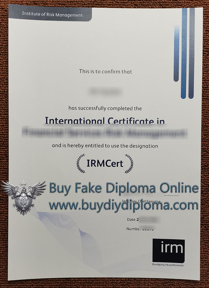 IRM International Certificate
