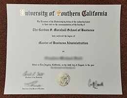 USC MBA diploma