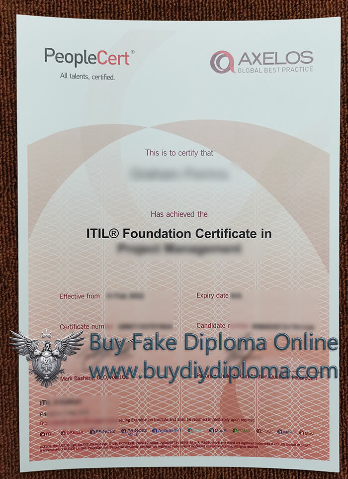 AXELOS certificate