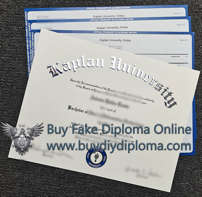 Kaplan University Diploma with Transcripts Kaplan University Diploma with Transcripts