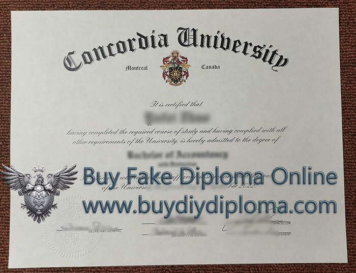 Concordia University diploma 