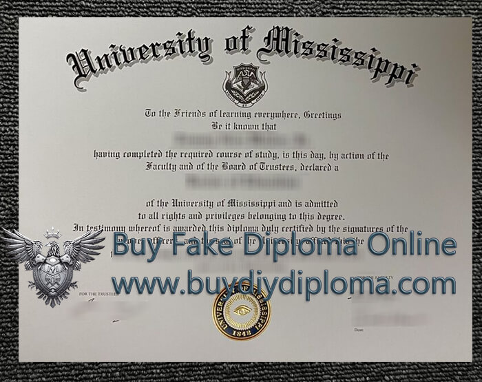 University of Mississippi diploma