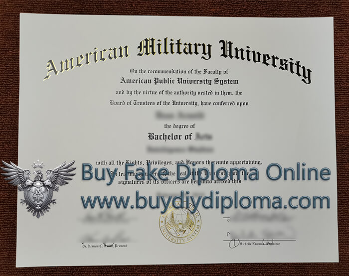 American Military University diploma 
