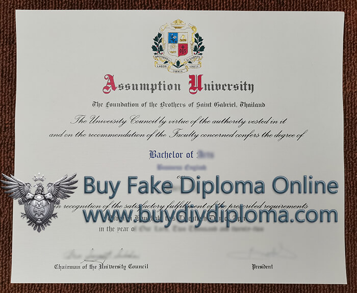 Assumption University diploma 
