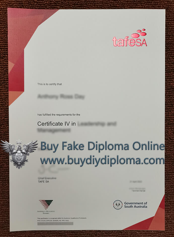 TAFE SA certificate