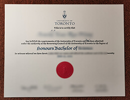 University of Toronto degree certificate