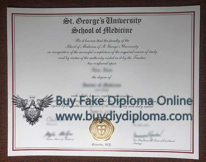 St. George's University School of Medicine diploma