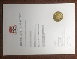 University of Sydney degree certificate