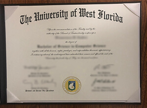 University of West Florida diploma certificate
