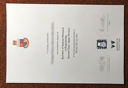 Warwick University degree certificate