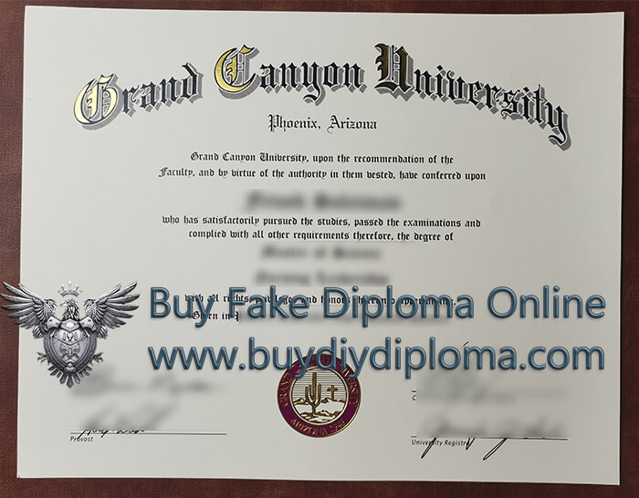 Grand Canyon University (GCU) diploma