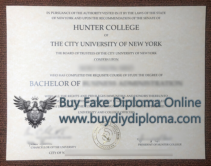 Hunter College diploma