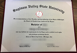 SVSU diploma certificate