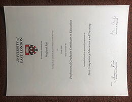 UEL degree certificate