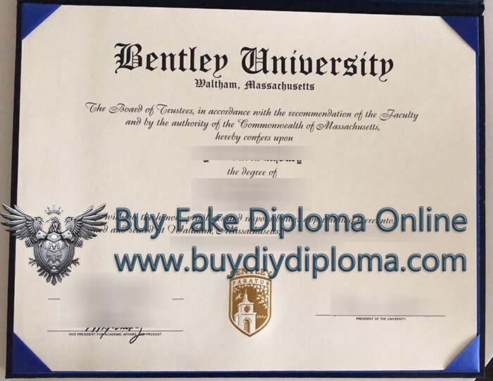 Bentley University diploma