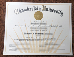 Chamberlain University diploma certificate
