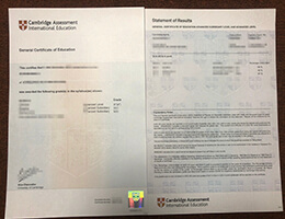 GCE A Level certificate