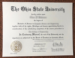 Ohio State University diploma