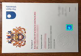 Open University degree certificate