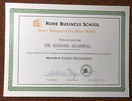 Rome Business School diploma