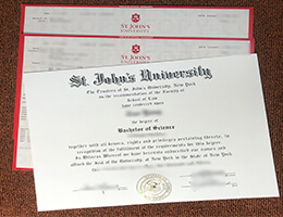 St. John's University diploma with transcript