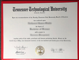 Tennessee Tech diploma certificate