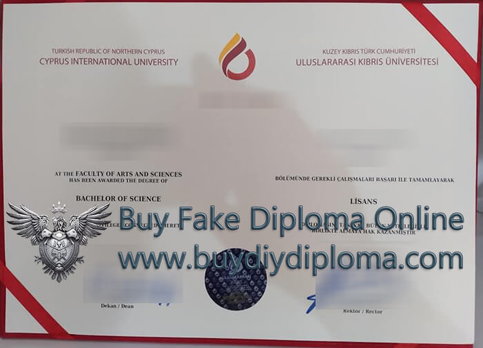 Uluslararası Kıbrıs Üniversitesi diploma