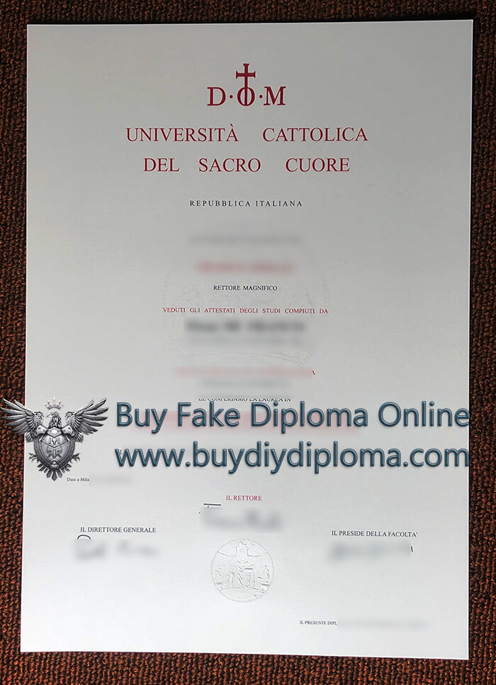 Università Cattolica del Sacro Cuore diploma