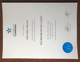 University Of Canberra degree certificate