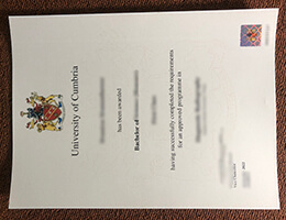 University of Cumbria degree certificate