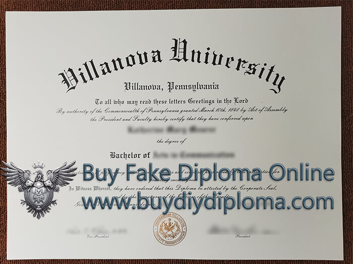 Villanova University diploma