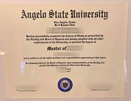 Angelo State University diploma