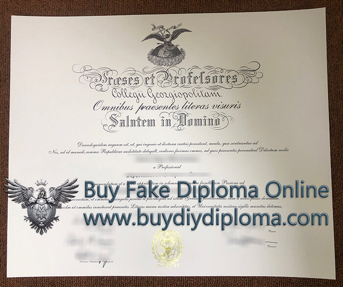 Georgetown University diploma