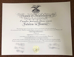 Georgetown University diploma certificate