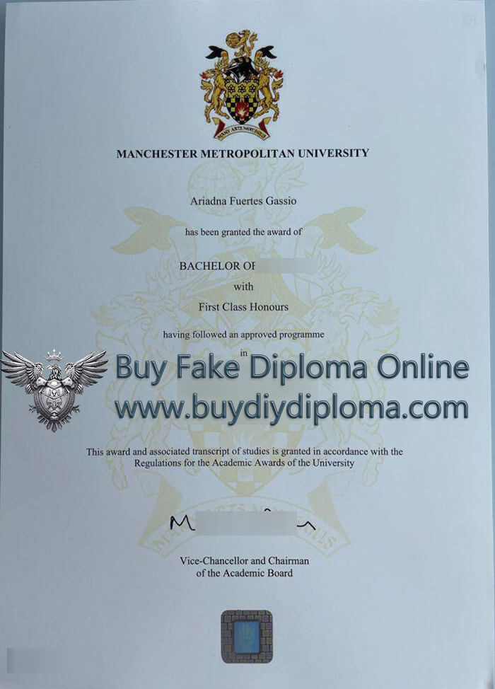 Manchester Metropolitan University diploma