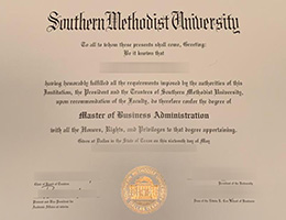 Southern Methodist University diploma certificate