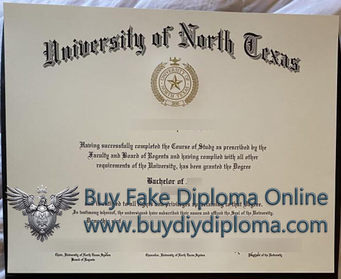 University Of North Texas diploma 